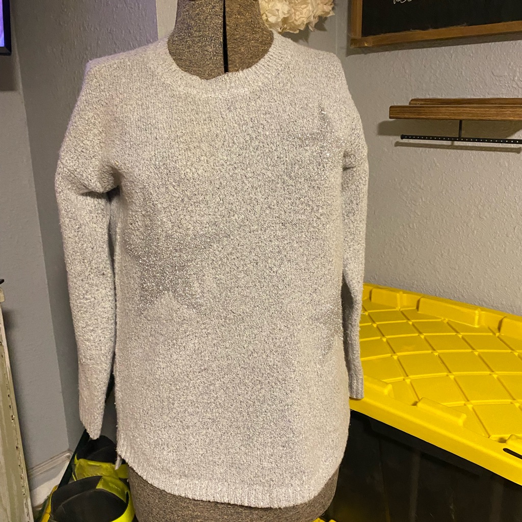 Philosophy Metallic Star Sweater